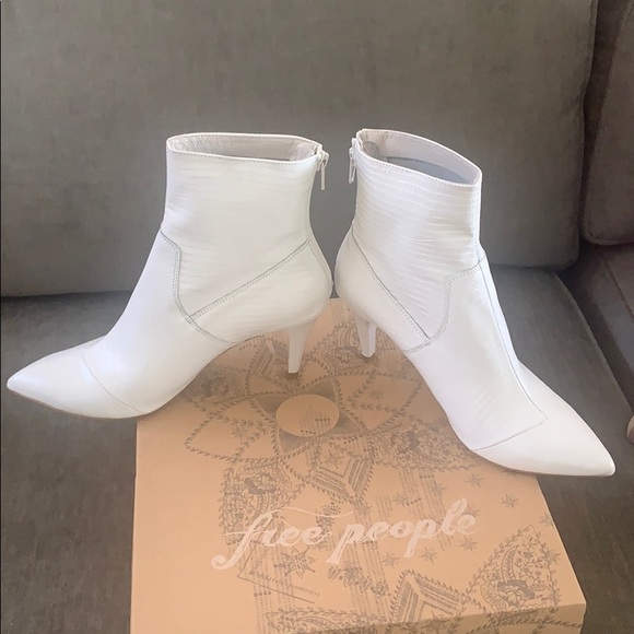 Free People White Willa Ankle Boot - Picture 9 of 11